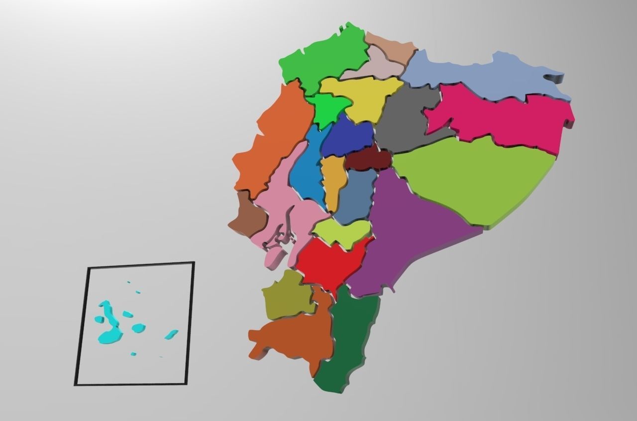 Ecuador animated map of 3D model_5