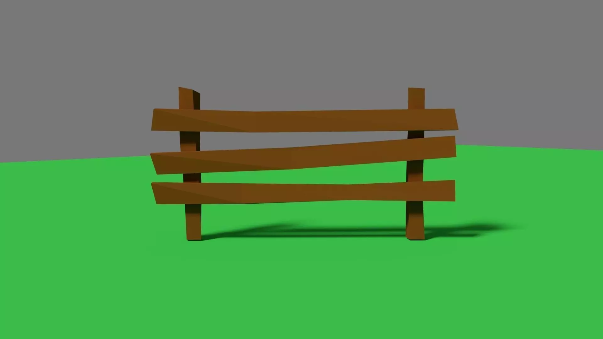 Low Poly Fence wooden Free low-poly 3D model