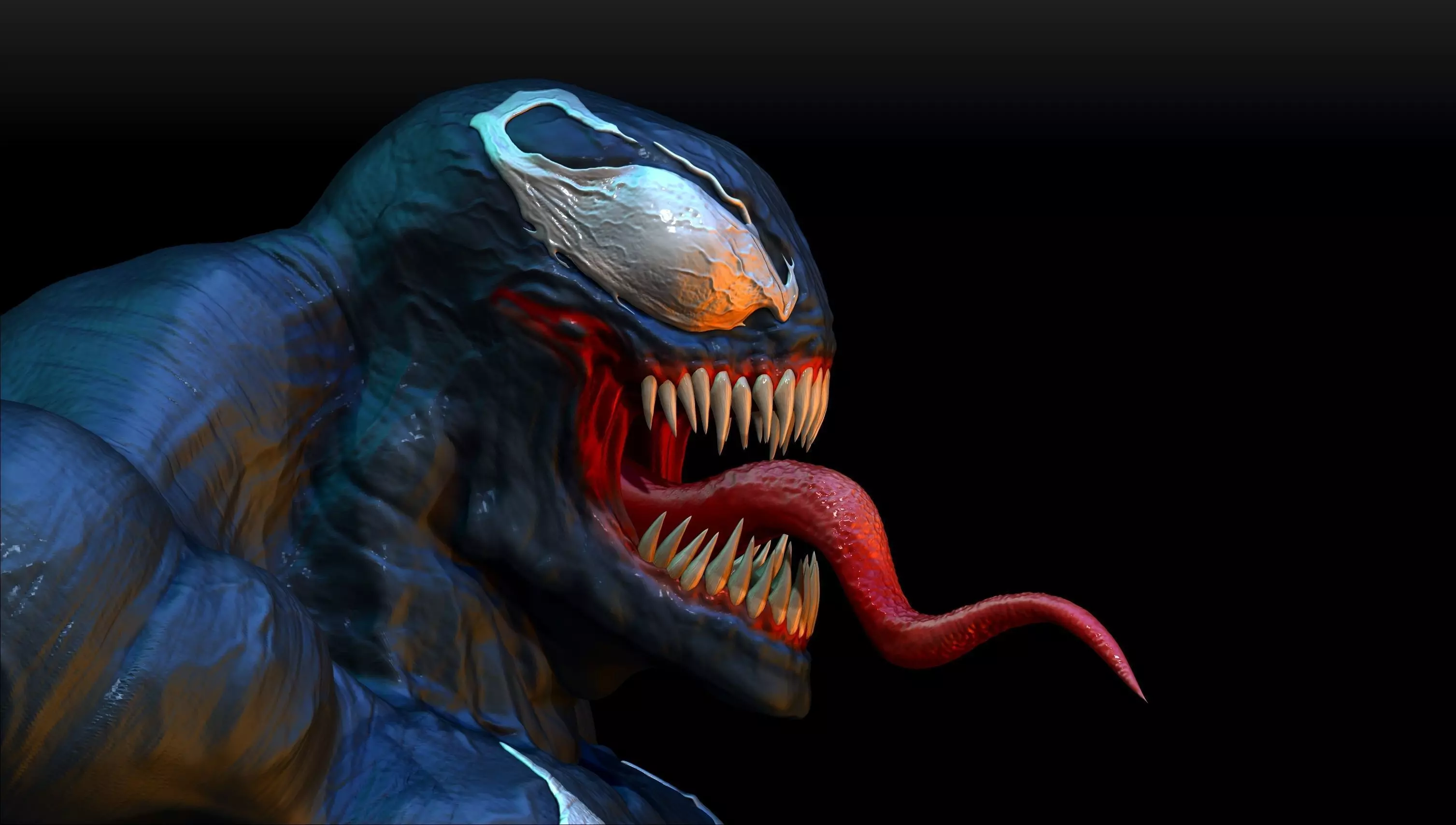 Venom Statue 6 and 12 inches 3D print model_0