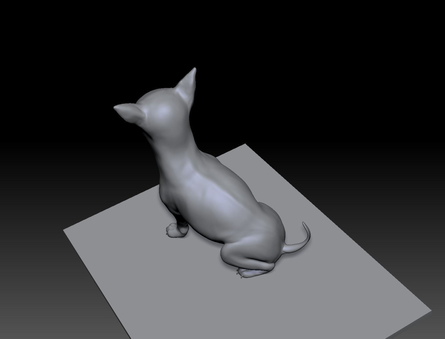 Sculpture of Chihuahua 3D print model_4