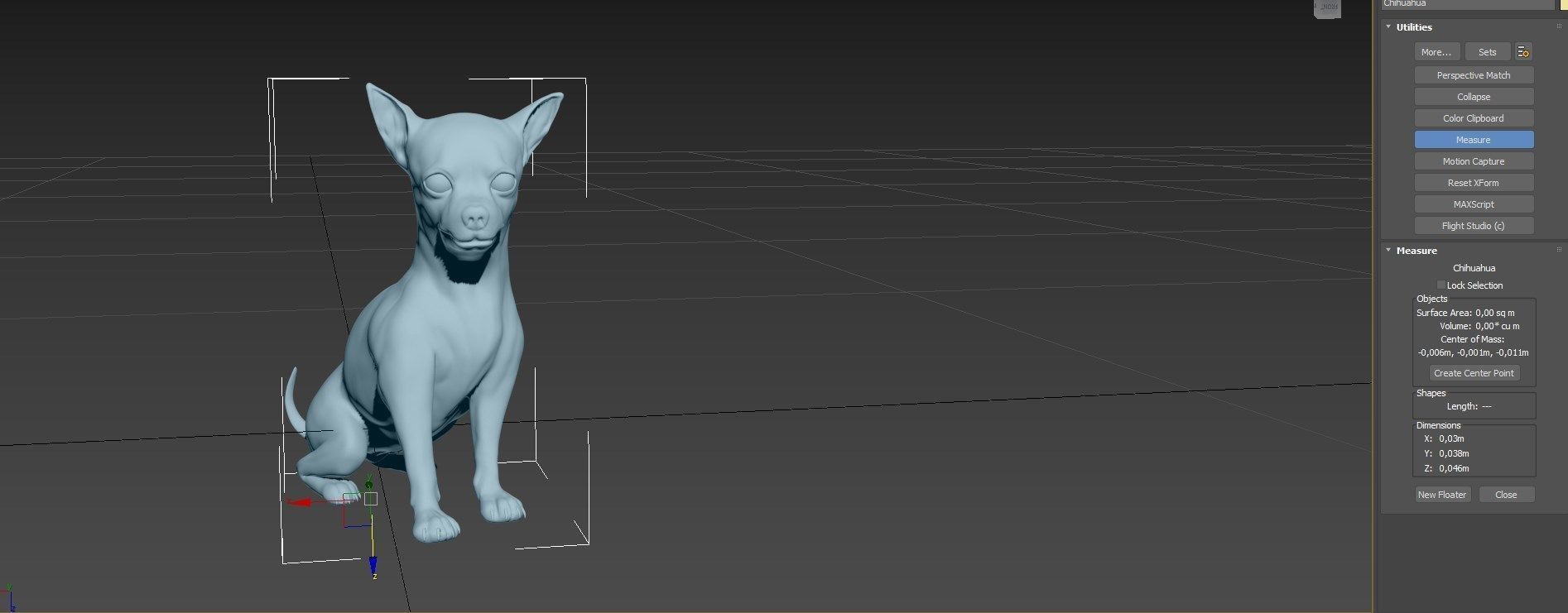 Sculpture of Chihuahua 3D print model_5