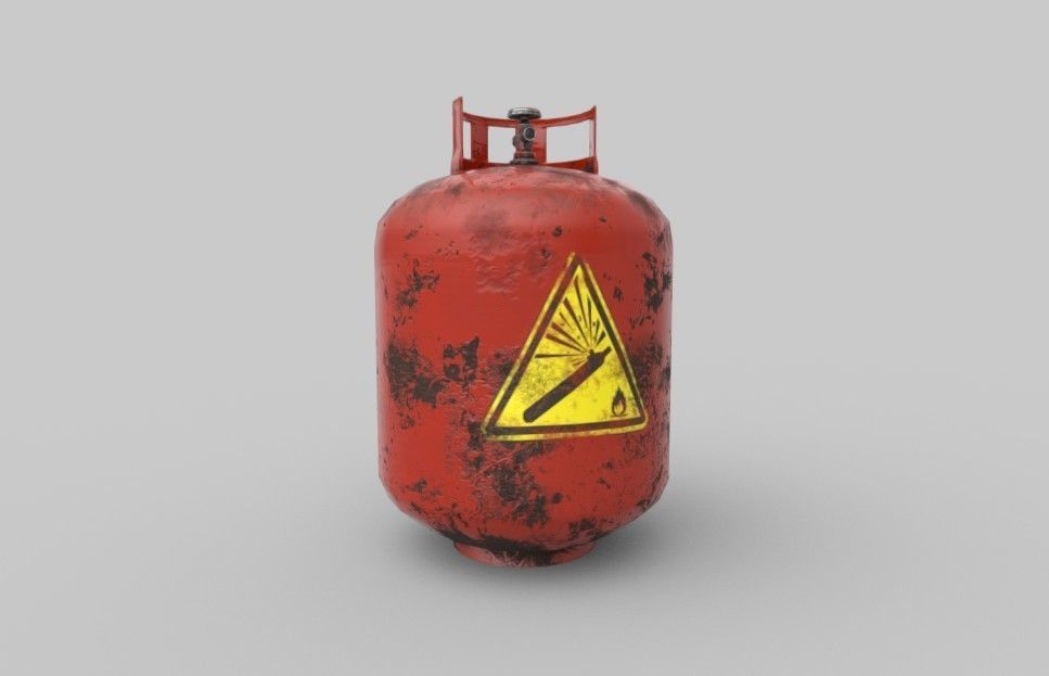 GAS TUBE GAME READY Low-poly 3D model_1