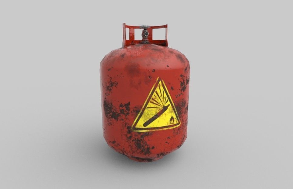 GAS TUBE GAME READY Low-poly 3D model_4