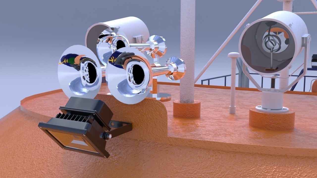 Oil work boat 3D model_8