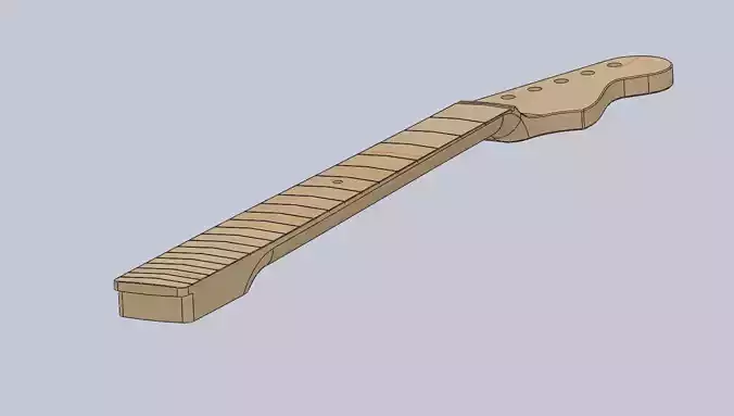 Stratocaster neck 3D model