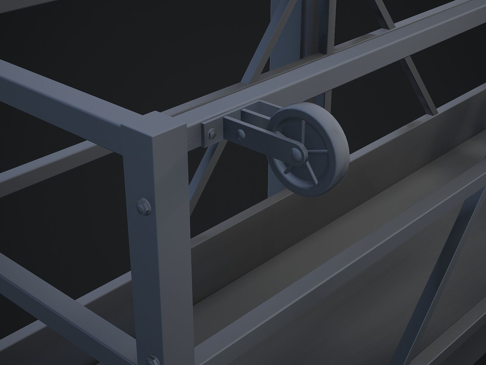 Window Cleaning Platform 3D model_16