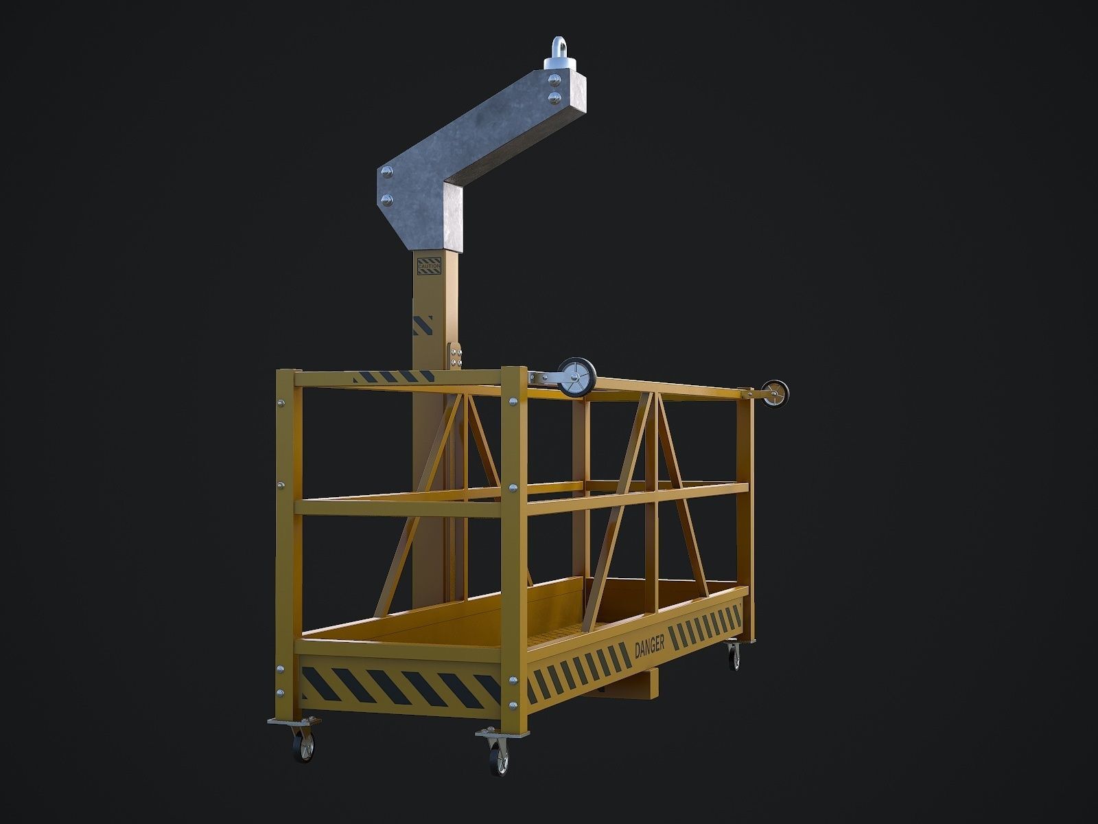Window Cleaning Platform 3D model_2