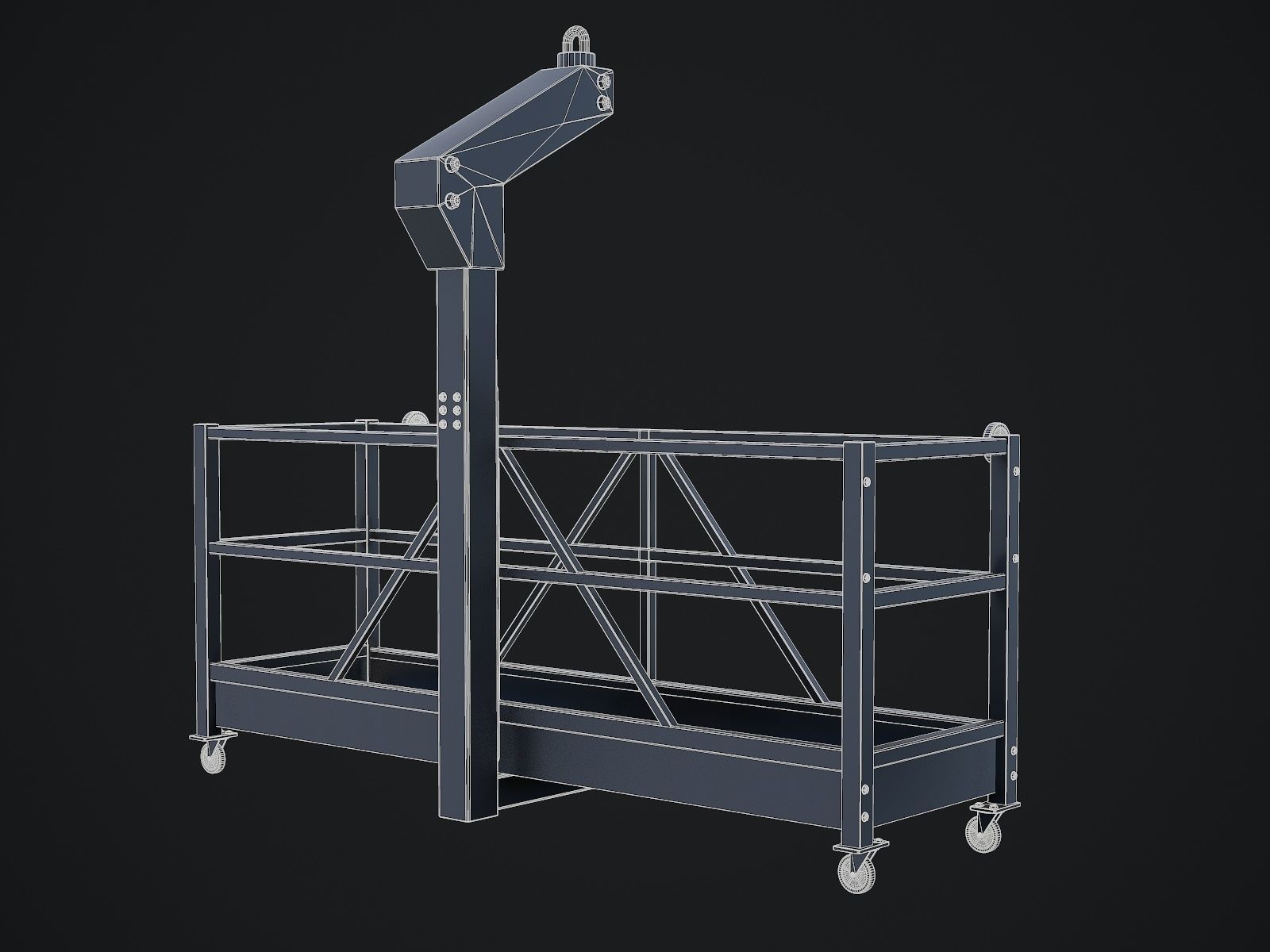 Window Cleaning Platform 3D model_12