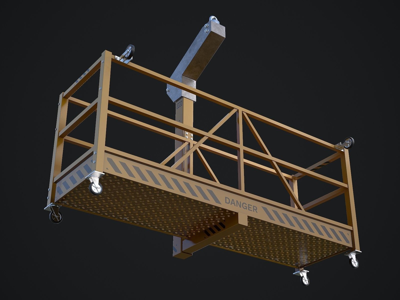 Window Cleaning Platform 3D model_11