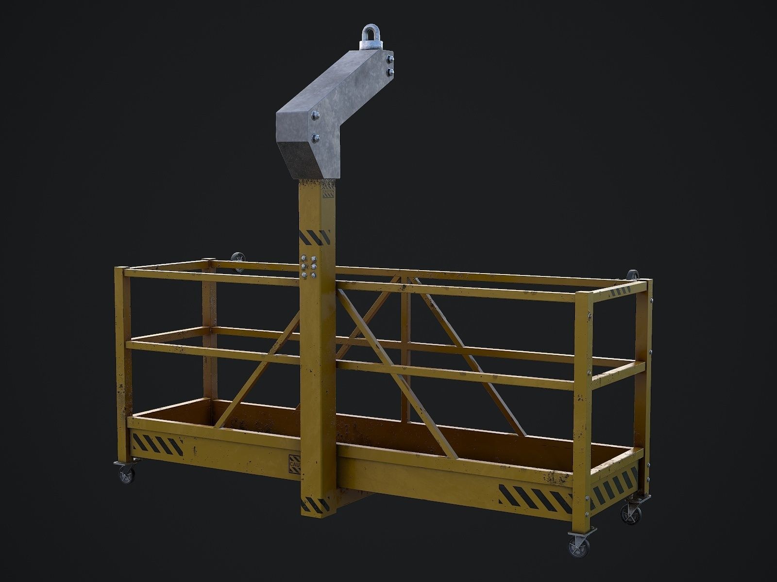 Window Cleaning Platform 3D model_4