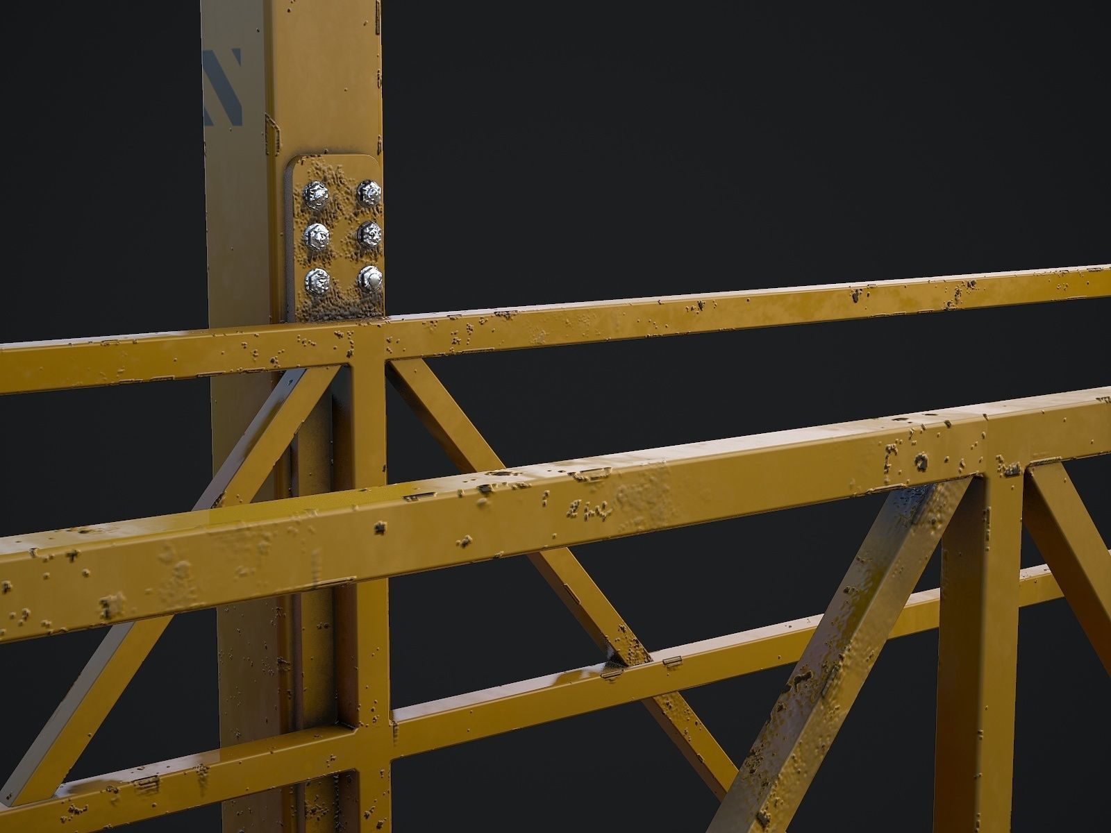 Window Cleaning Platform 3D model_6