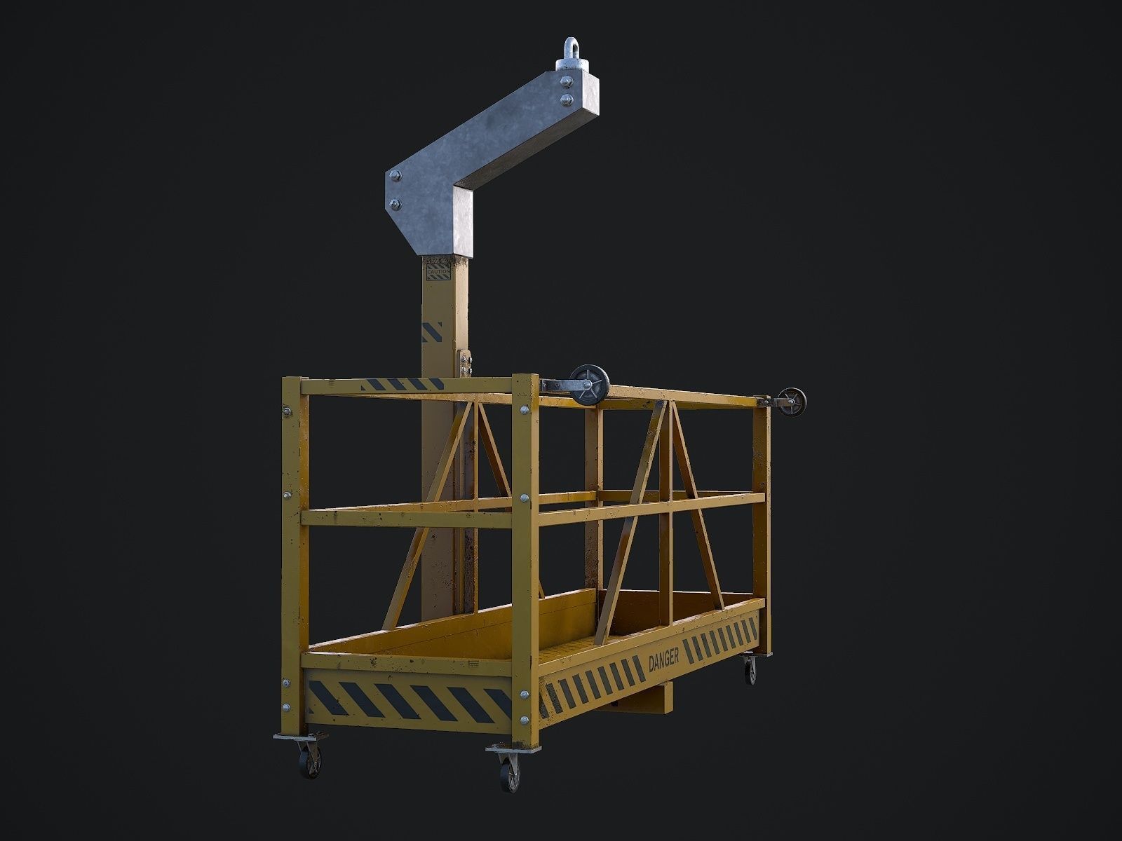 Window Cleaning Platform 3D model_3