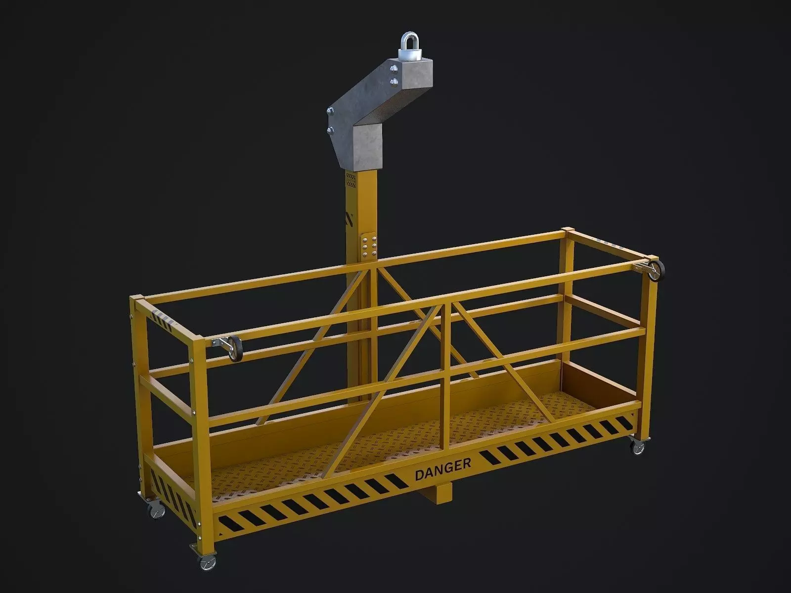 Window Cleaning Platform 3D model_0