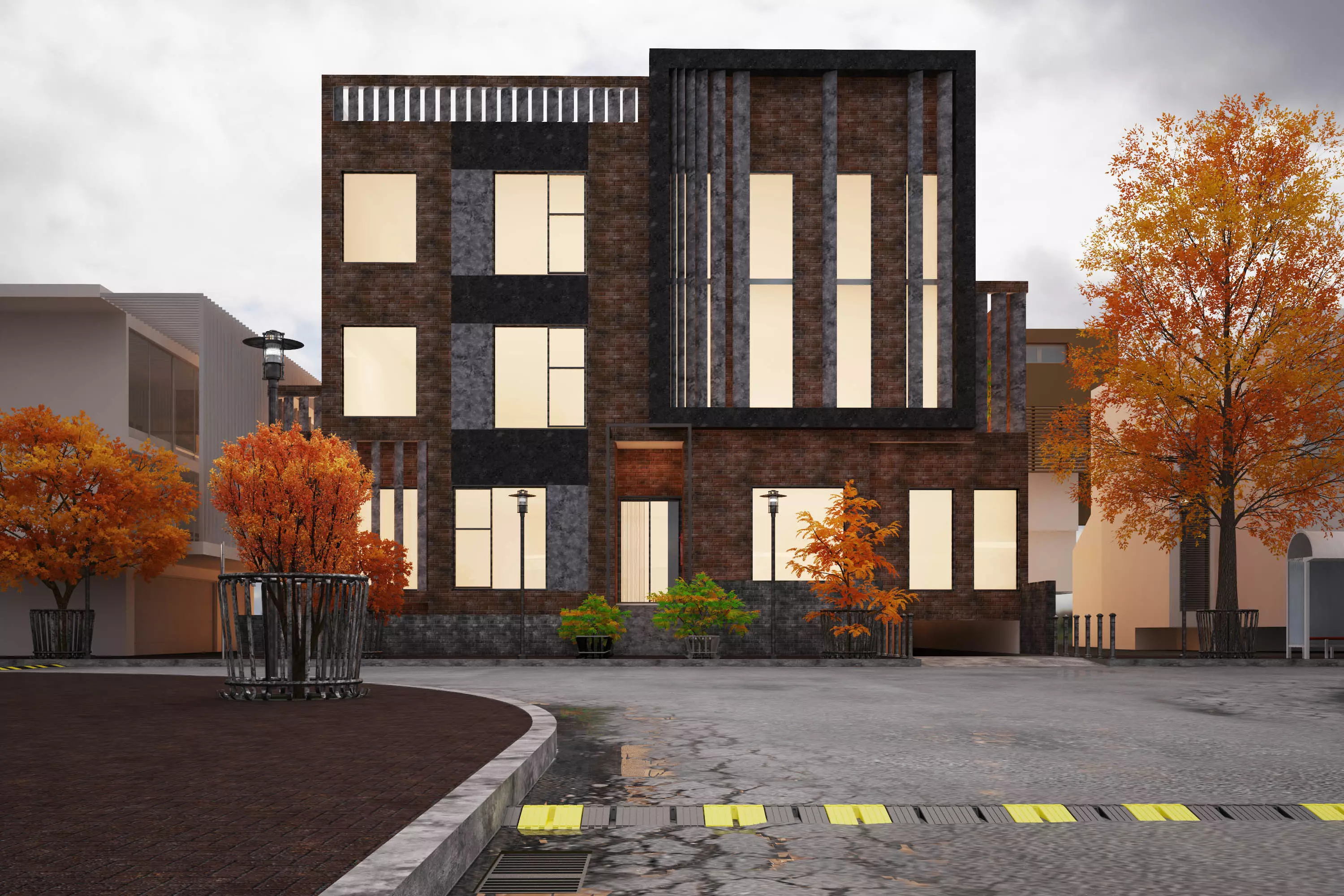 industrial house Free 3D model