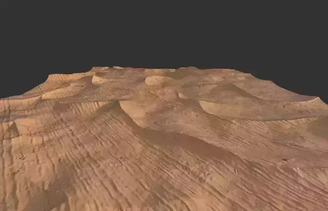 LANDSCAPE DESERT Low-poly 3D model