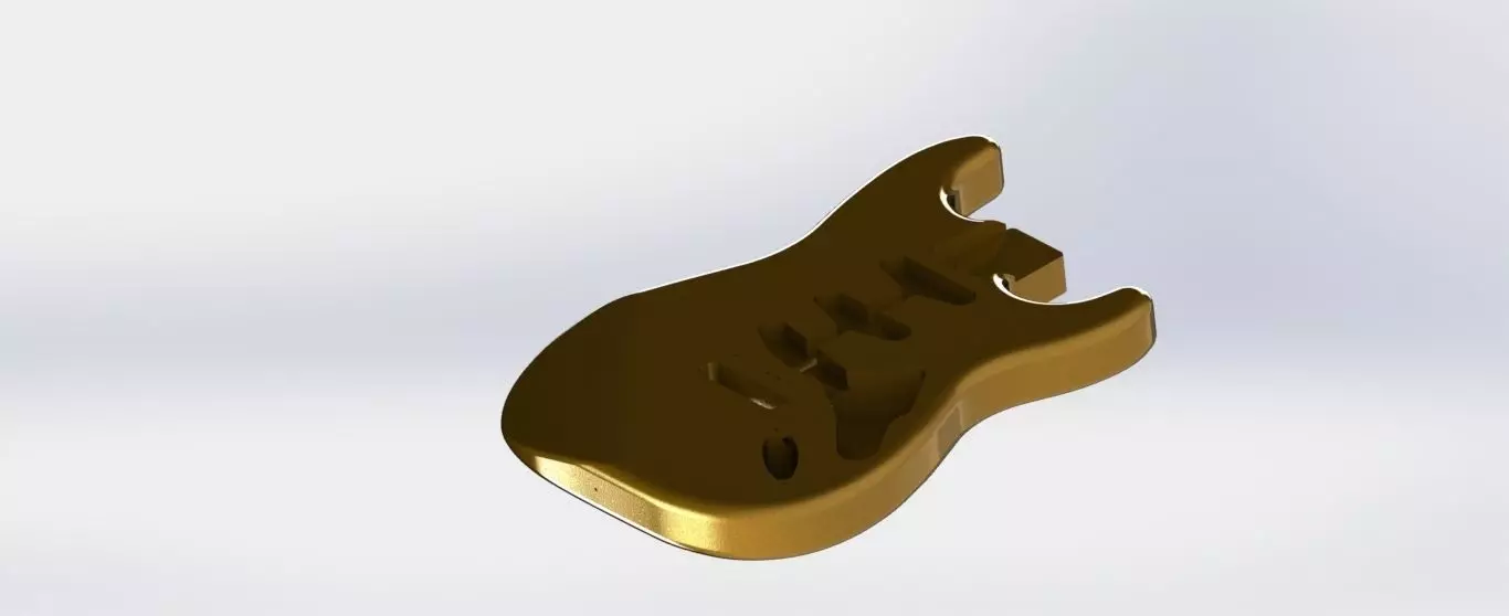Body Stratocaster 62 3D model 3D model