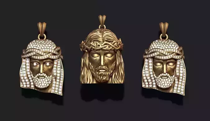 Jesus head pendants pack