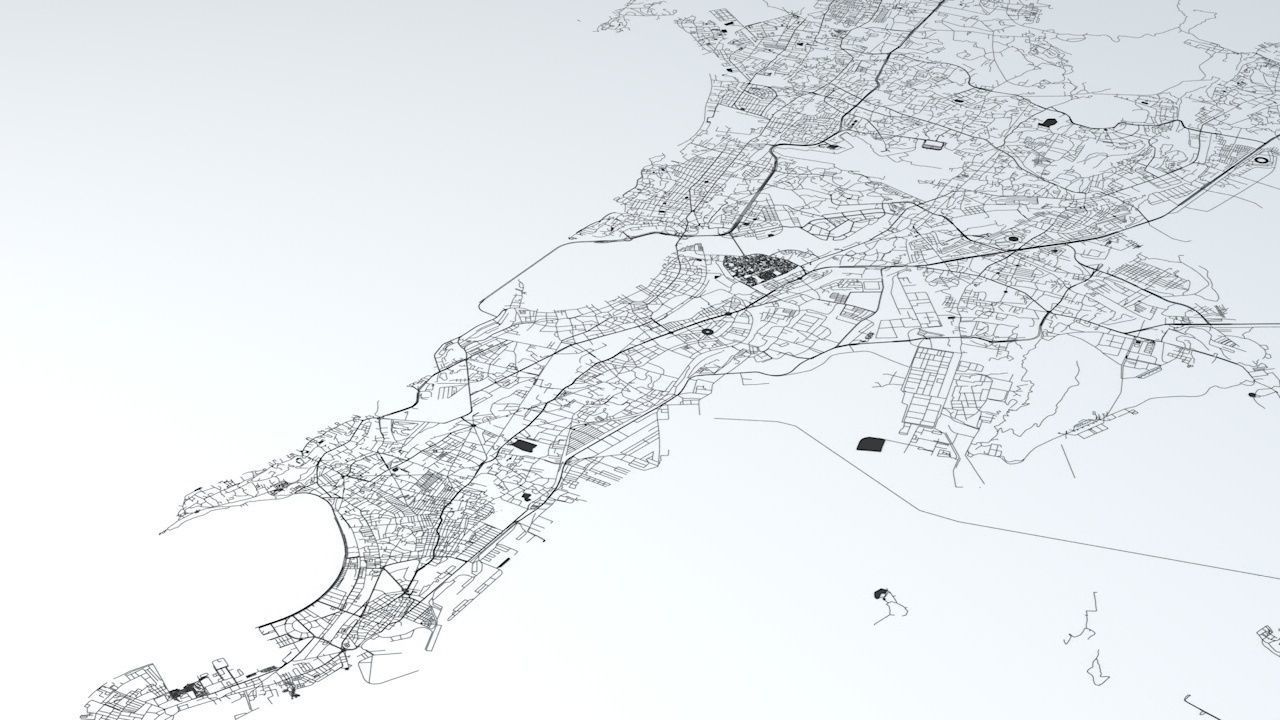 Mumbai Area Road Network and Streets 3D model_6