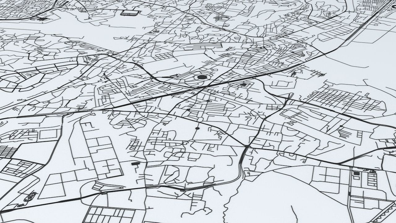 Mumbai Area Road Network and Streets 3D model_3