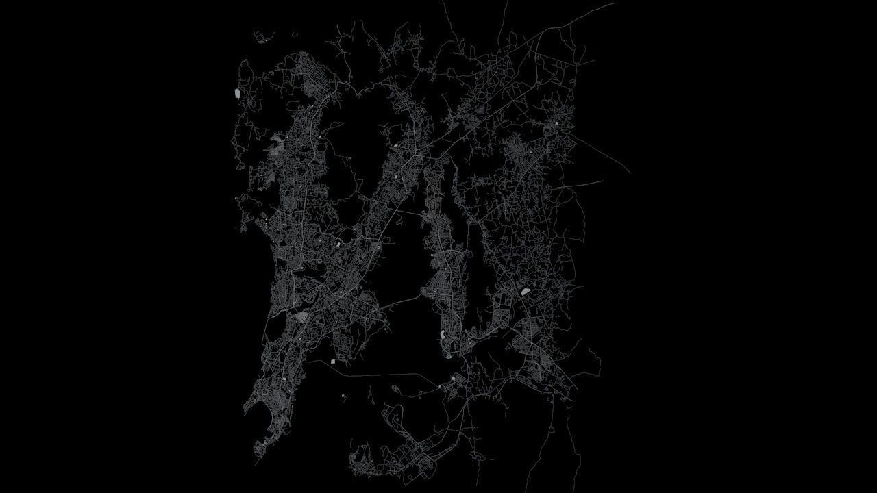 Mumbai Area Road Network and Streets 3D model_8