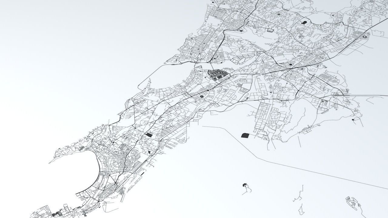 Mumbai Area Road Network and Streets 3D model_4