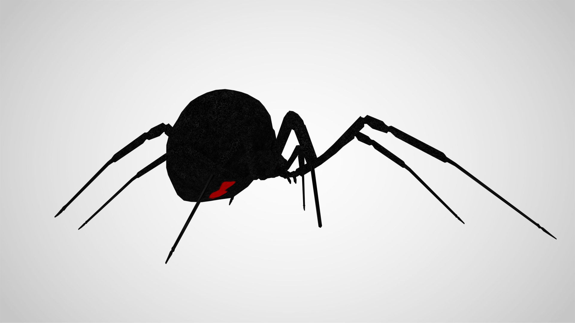 Black Widow Low-poly 3D model_2