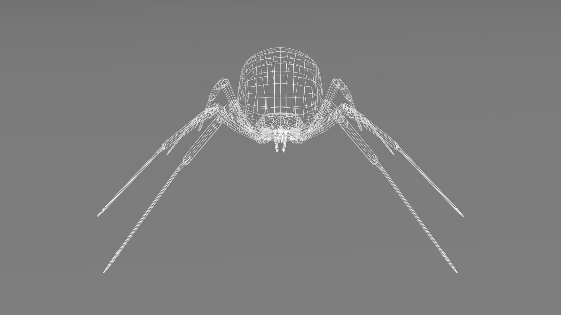 Black Widow Low-poly 3D model_5