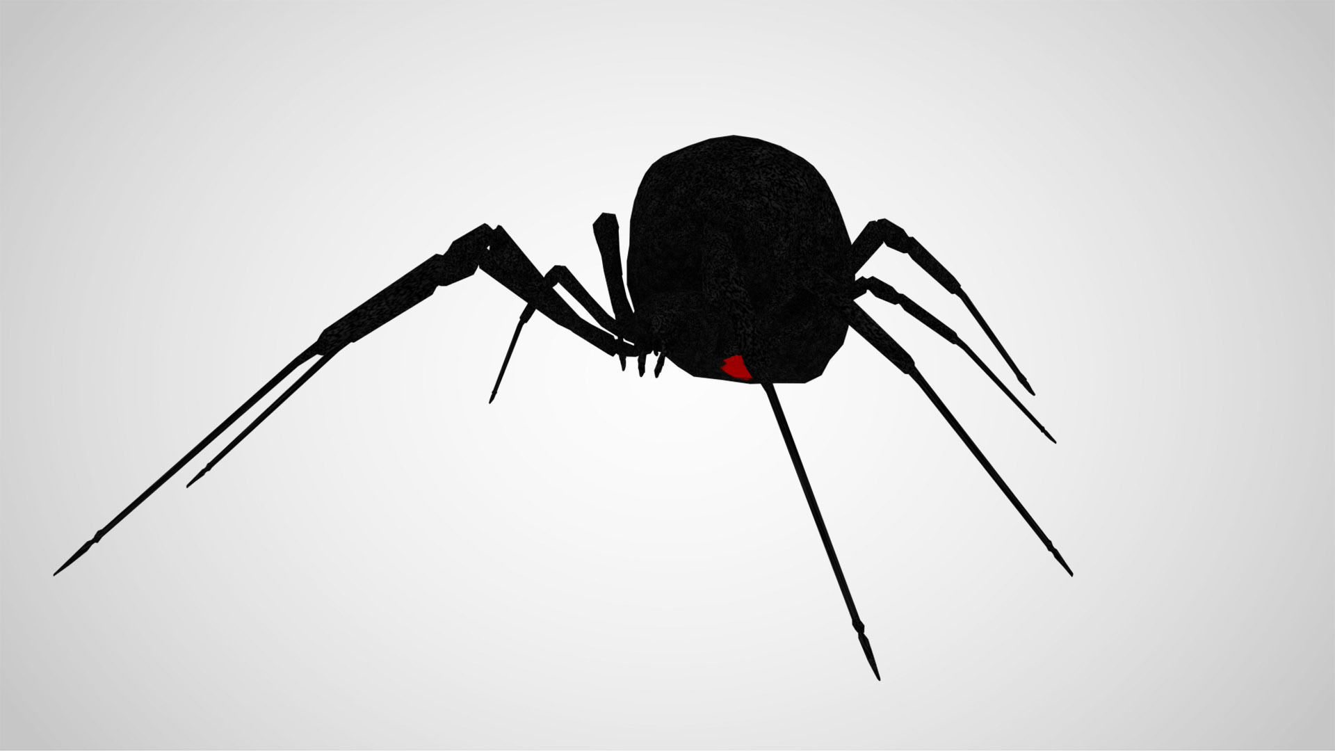 Black Widow Low-poly 3D model_1