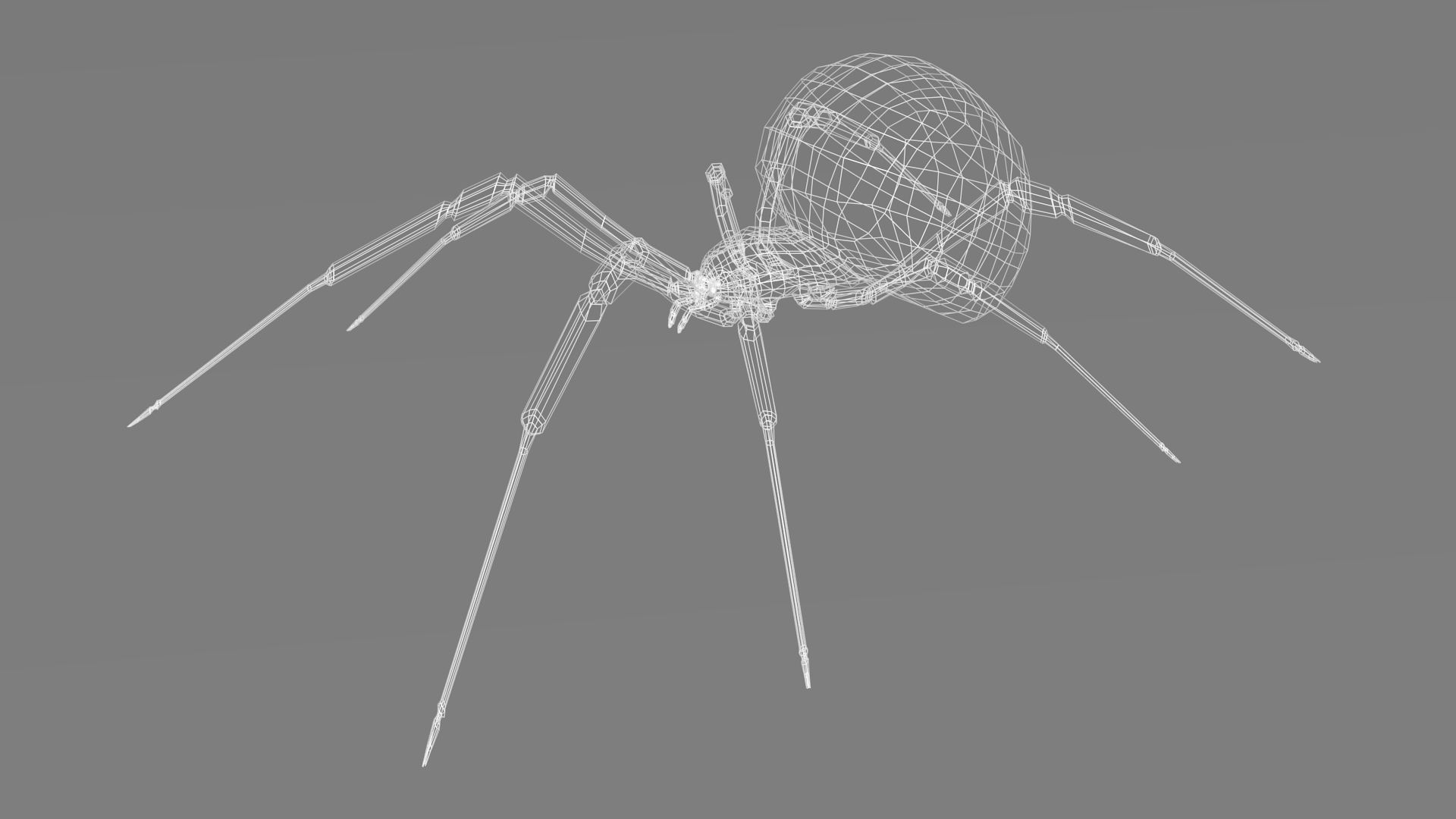 Black Widow Low-poly 3D model_8