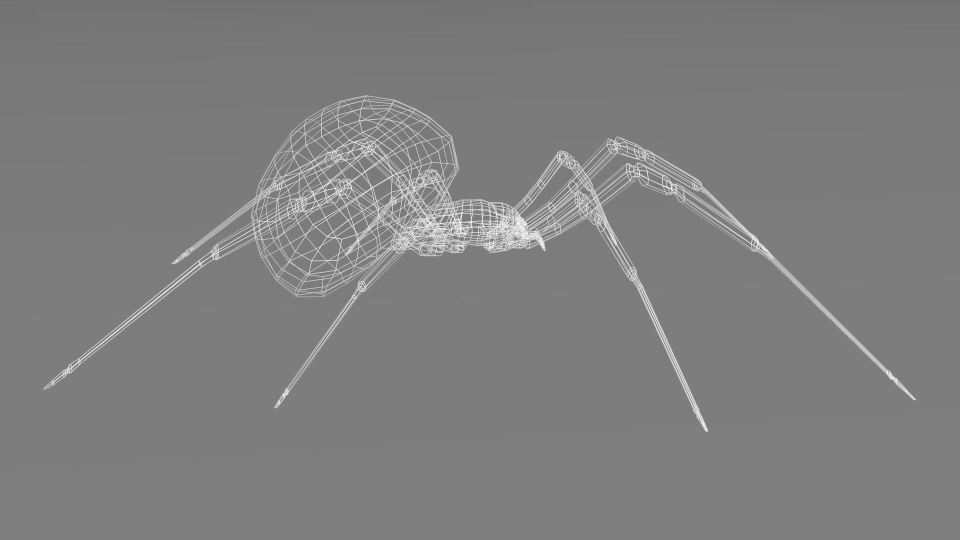 Black Widow Low-poly 3D model_6