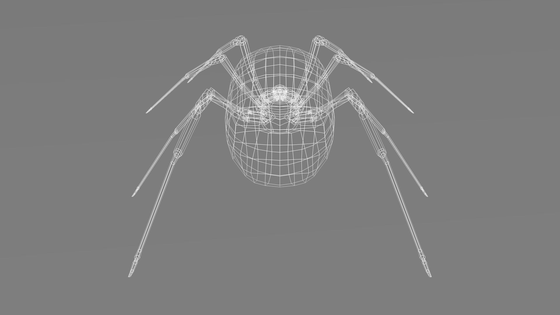 Black Widow Low-poly 3D model_7