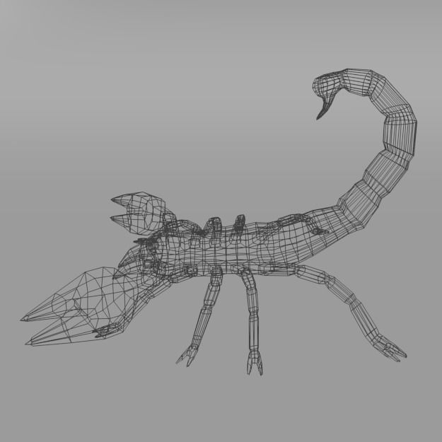 Scorpion Low-poly 3D model_3