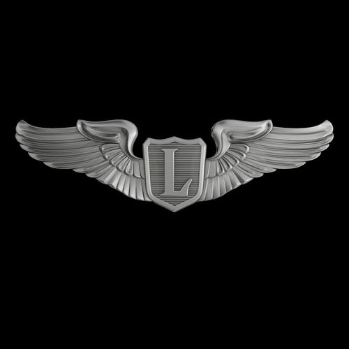 USAAF Liaison Pilot Wings Badge 3D model