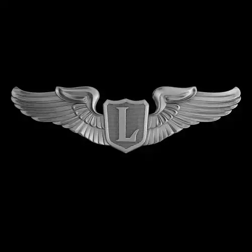 USAAF Liaison Pilot Wings Badge 3D model