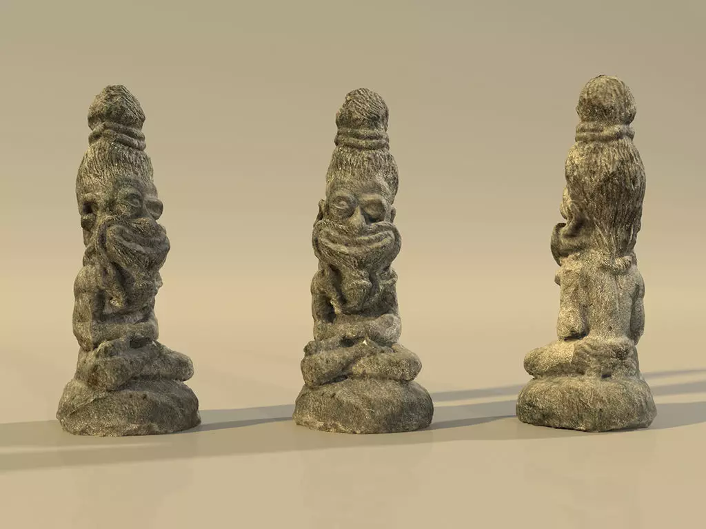 Statue Idol Sadhu Low-poly 3D model