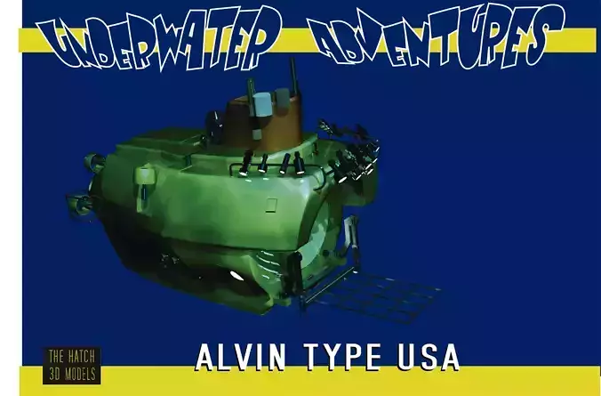 Alvin type sub 3D model