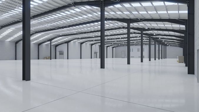 Industrial Warehouse Interior 10 Low-poly 3D model