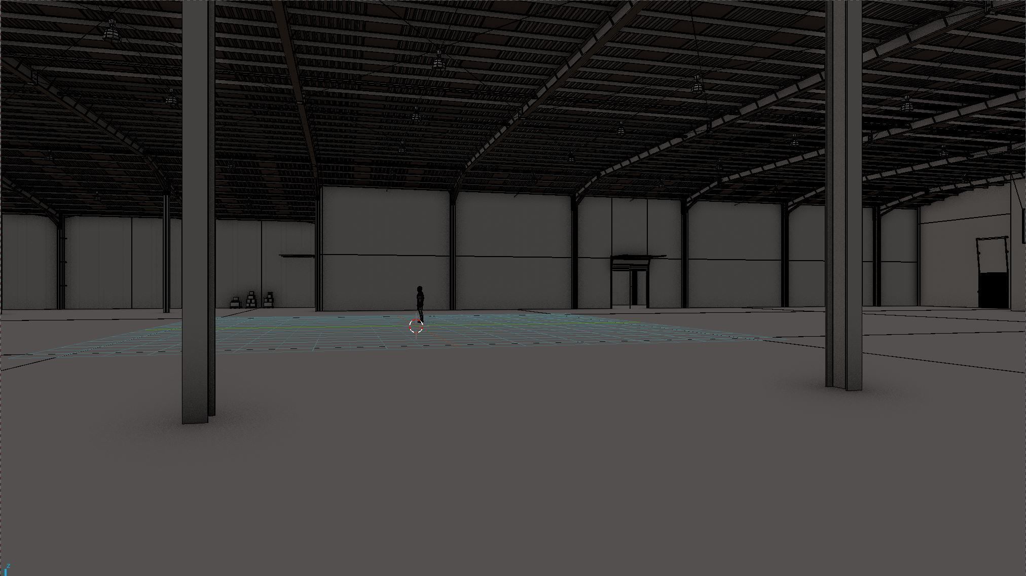 Industrial Warehouse Interior 10 Low-poly 3D model_7