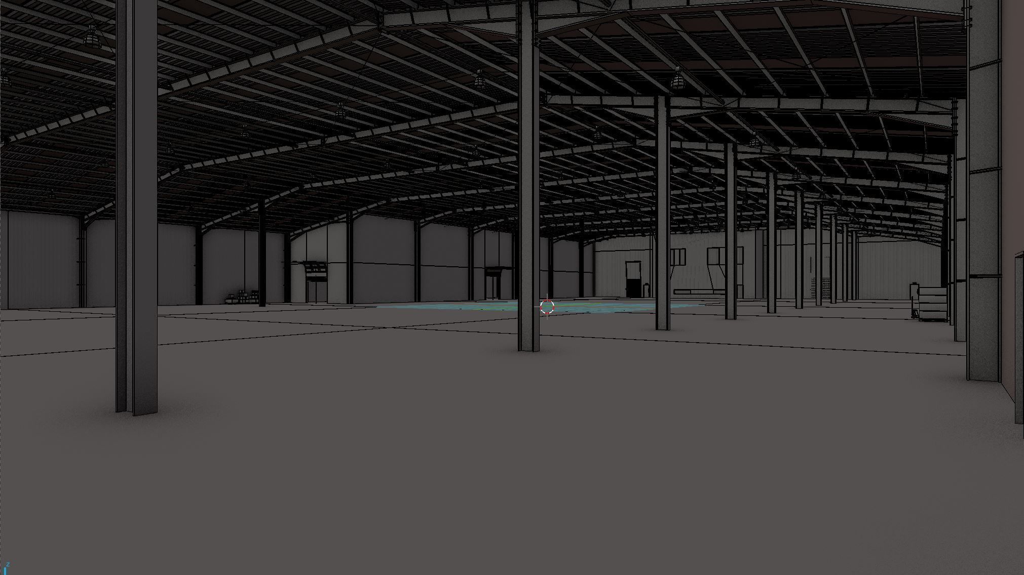 Industrial Warehouse Interior 10 Low-poly 3D model_10