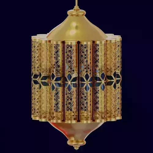 Egyptian patterned lamp