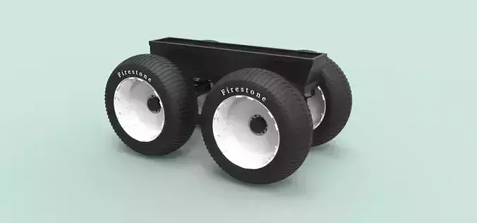 Chassis for monster truck 3D model