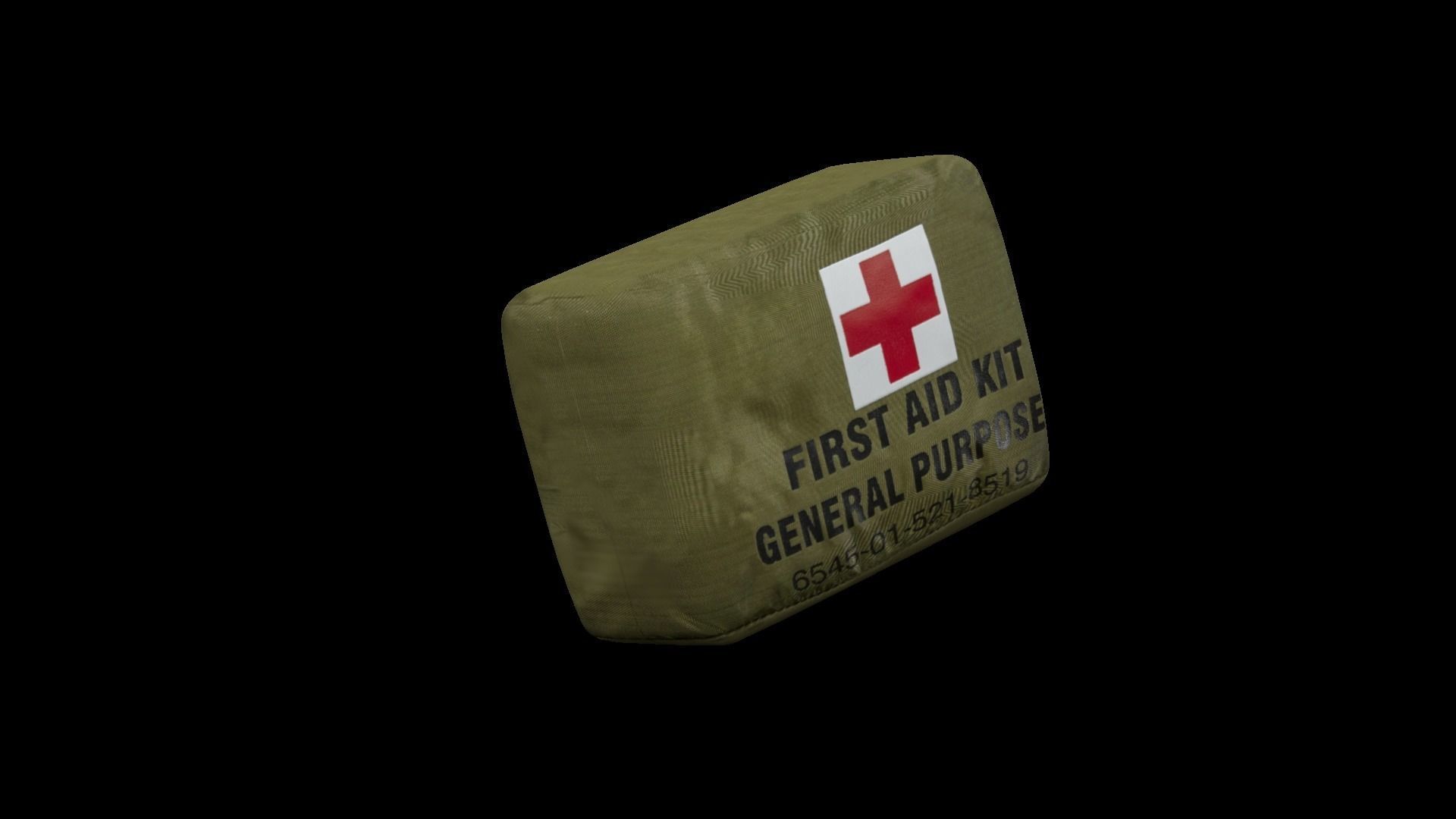First Aid Kit Low-poly 3D model_1