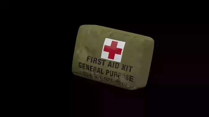 First Aid Kit Low-poly 3D model