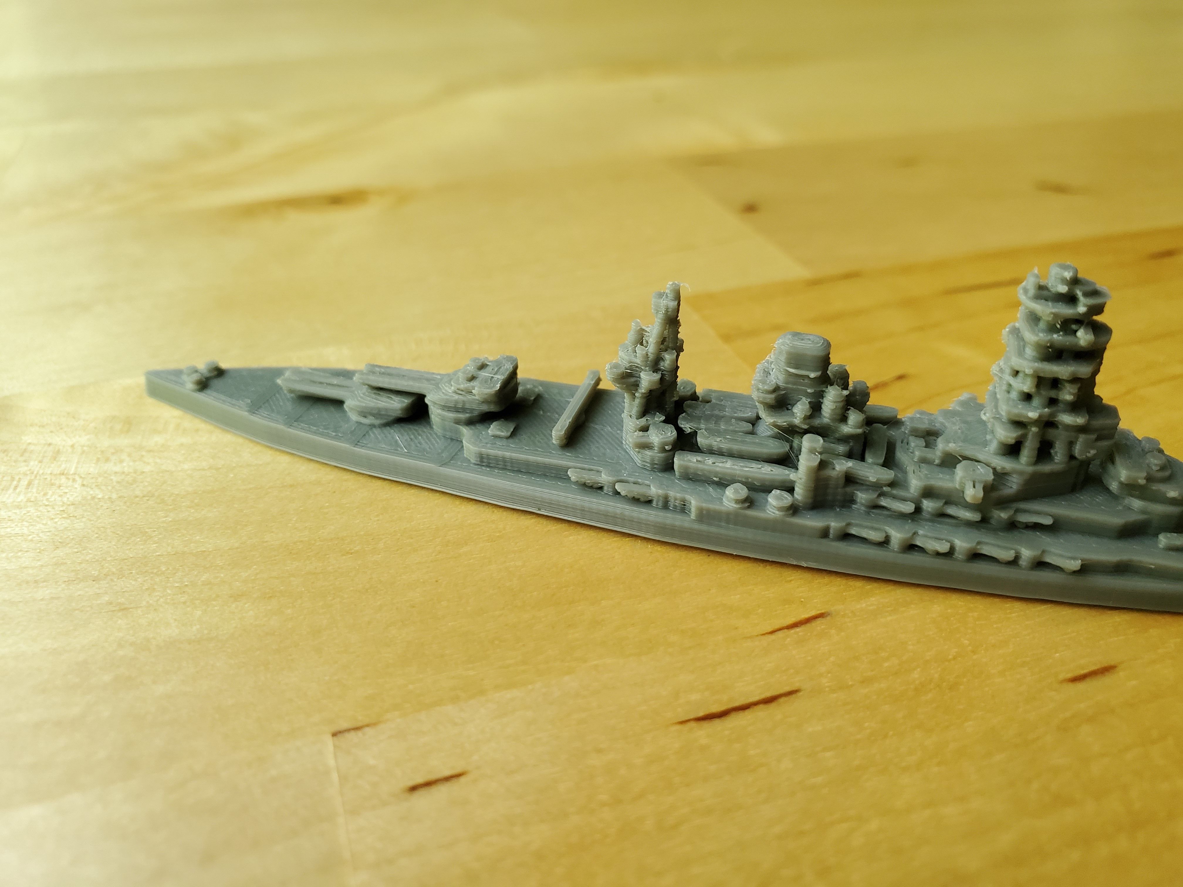 Japanese Nagato Class Battleship 3D print model_9