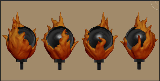 Pyromancer Staff Topper 3D print model