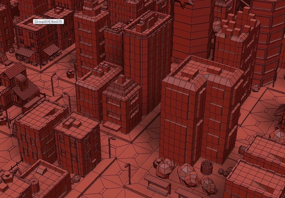 Simple City Town Low Poly Assets VR - AR - Game 3D model Low-poly 3D model_16