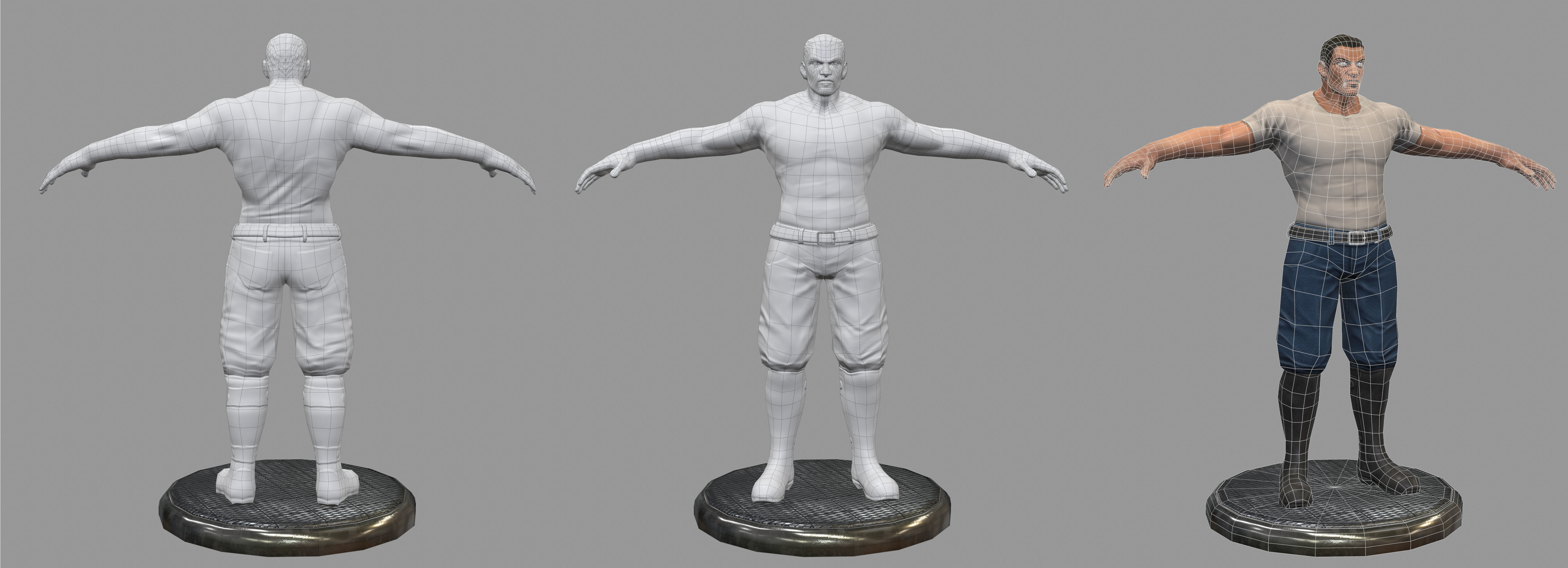 Gangster Man Low-poly 3D model_8