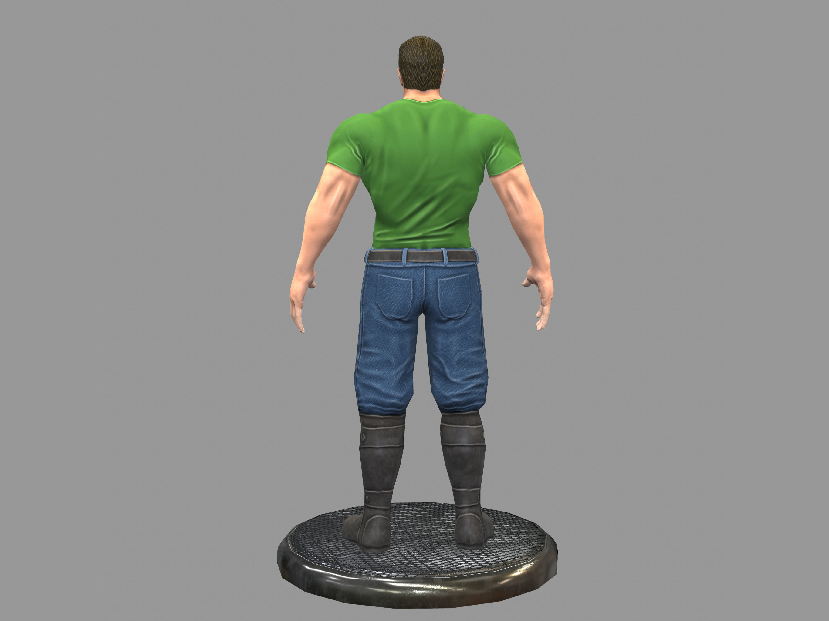 Gangster Man Low-poly 3D model_3