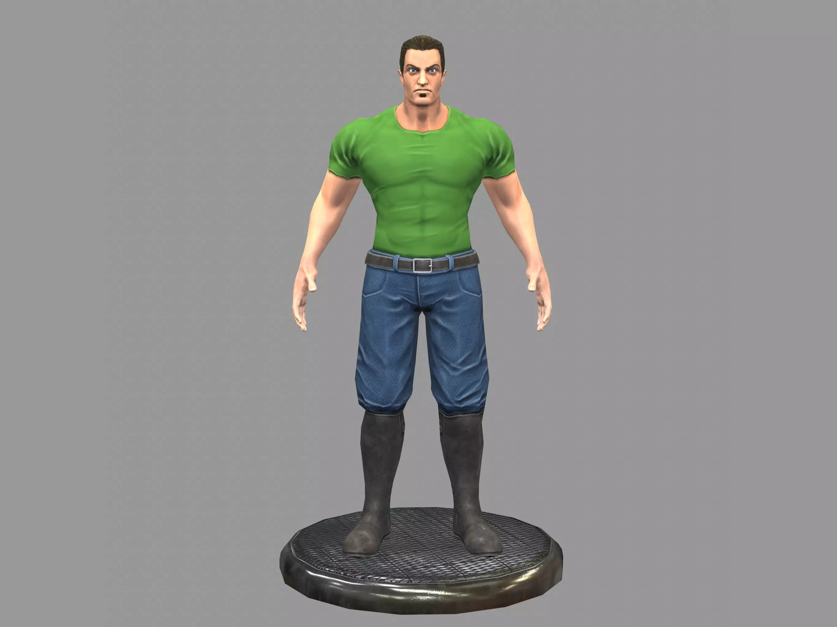 Gangster Man Low-poly 3D model_0