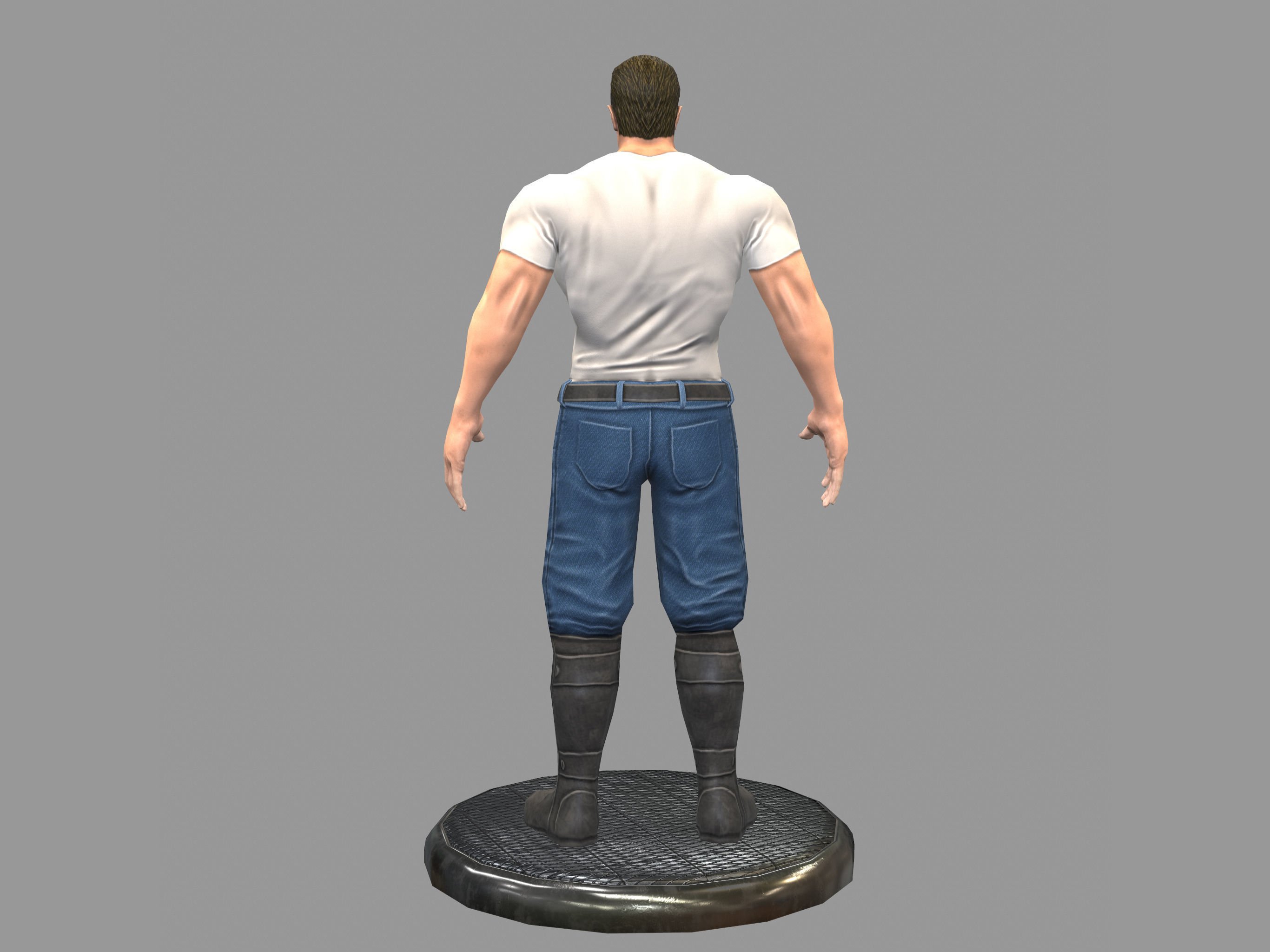 Gangster Man Low-poly 3D model_6